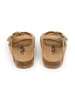 billowy Leren slippers lichtbruin