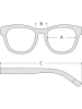 Guess Damen-Sonnenbrille in Schwarz-Gold/ Dunkelblau