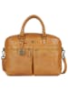 Bellicci Leren businesstas "Chase" lichtbruin - (B)39 x (H)27 x (D)10 cm