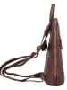 Bellicci Leren rugzak "Cheyenne" bruin - (B)23 x (H)31 x (D)10 cm