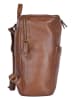 Bellicci Leren rugzak "Christie" lichtbruin - (B)27 x (H)33 x (D)13 cm