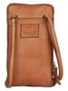 Bellicci Leder-Handytasche "Cybele" in Hellbraun - (B)13 x (H)22 x (T)3 cm