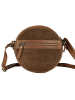 Bellicci Leder-Umhängetasche "Emmy" in Hellbraun - (B)19 x (H)19 x (T)5 cm