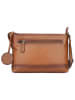 Bellicci Leder-Umhängetasche "Koffi" in Hellbraun - (B)26 x (H)18 x (T)7 cm
