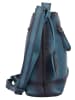 Bellicci Leder-Umhängetasche "Koffi" in Blau - (B)26 x (H)18 x (T)7 cm