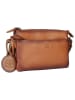 Bellicci Leder-Umhängetasche "Kore" in Hellbraun - (B)21 x (H)14 x (T)2,5 cm