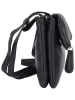 Bellicci Leder-Umhängetasche "Kline" in Schwarz - (B)24 x (H)15 x (T)4 cm