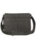 SPARWELL Leder-Umhängetasche "Ace" in Anthrazit - (B)37 x (H)28 x (T)8 cm