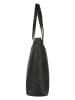 SPARWELL Leder-Shopper "Kylie" in Schwarz - (B)41 x (H)34 x (T)12 cm