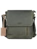 SPARWELL Leder-Umhängetasche "Tenacious Trevor" in Khaki - (B)22 x (H)24 x (T)7 cm