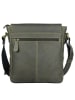 SPARWELL Leder-Umhängetasche "Tenacious Trevor" in Khaki - (B)22 x (H)24 x (T)7 cm