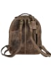 SPARWELL Leder-Rucksack "Trendy Tory" in Hellbraun - (B)27 x (H)33 x (T)9 cm