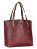 WEZBEY Leren schoudertas "Juana" bordeaux - (B)39 x (H)35 x (D)13 cm