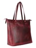 WEZBEY Leren schoudertas "Juana" bordeaux - (B)39 x (H)35 x (D)13 cm