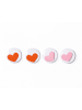 folia PAPER Wiebeloogjes "Heart M" rood/roze