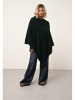 Just Cashmere Kasjmieren poncho "Meredith" donkergroen