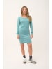 Just Cashmere Kaszmirowa sukienka "Susan" w kolorze turkusowym