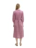 Tom Tailor Hemdkleid in Pink/ Weiß