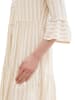 Tom Tailor Kleid in Beige/ Weiß