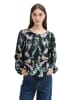 TOM TAILOR Denim Bluse in Schwarz/ Bunt