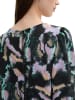 TOM TAILOR Denim Bluse in Schwarz/ Bunt