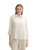 Tom Tailor Bluse in Beige/ Weiß