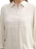 Tom Tailor Bluse in Beige/ Weiß