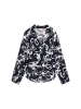 Tom Tailor Bluse in Dunkelblau/ Weiß