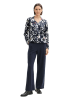 Tom Tailor Blouse donkerblauw/wit