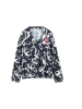 Tom Tailor Bluse in Dunkelblau/ Weiß