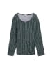 Tom Tailor Bluse in Dunkelblau/ Grün