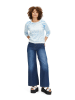 CARTOON Pullover in Hellblau/ Weiß
