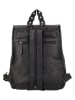 HIDE & STITCHES Leder-Rucksack in Schwarz - (B)25 x (H)32 x (T)12 cm