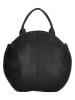 HIDE & STITCHES Leren handtas "Cote d Azur" zwart - (B)36 x (H)32 x (D)8 cm