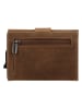HIDE & STITCHES Skórzany portfel w kolorze jasnobrązowym - 7,5 x 10 x 2 cm