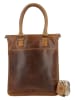 HIDE & STITCHES Leren handtas "Next Navajo" lichtbruin - (B)30,5 x (H)39 x (D)9,5 cm