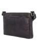 HIDE & STITCHES Leren schoudertas zwart - (B)26 x (H)17 x (D)4 cm