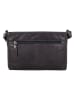 HIDE & STITCHES Leren schoudertas zwart - (B)26 x (H)17 x (D)4 cm