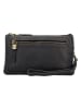 HIDE & STITCHES Leder-Umhängetasche in Schwarz - (B)21 x (H)12 x (T)2 cm