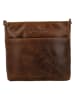 HIDE & STITCHES Leder-Umhängetasche in Braun - (B)26 x (H)25 x (T)4,5 cm