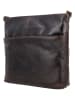 HIDE & STITCHES Leder-Umhängetasche in Braun - (B)26 x (H)25 x (T)4,5 cm