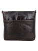 HIDE & STITCHES Leder-Umhängetasche in Braun - (B)26 x (H)25 x (T)4,5 cm