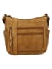 HIDE & STITCHES Leder-Umhängetasche in Hellbraun - (B)21 x (H)19 x (T)10 cm