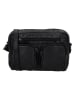 HIDE & STITCHES Leren schoudertas zwart - (B)27 x (H)20 x (D)6 cm