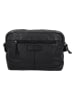 HIDE & STITCHES Leren schoudertas zwart - (B)27 x (H)20 x (D)6 cm