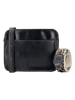 HIDE & STITCHES Leder-Umhängetasche in Schwarz - (B)23 x (H)18 x (T)8 cm