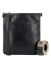 HIDE & STITCHES Leren schoudertas zwart - (B)25 x (H)28 x (D)9 cm