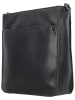 HIDE & STITCHES Leren schoudertas zwart - (B)25 x (H)28 x (D)9 cm