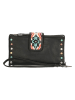 micmacbags Leren portemonnee zwart - (B)17 x (H)10 x (D)3 cm