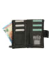 micmacbags Leder-Geldbörse in Schwarz - (B)17 x (H)10 x (T)3 cm